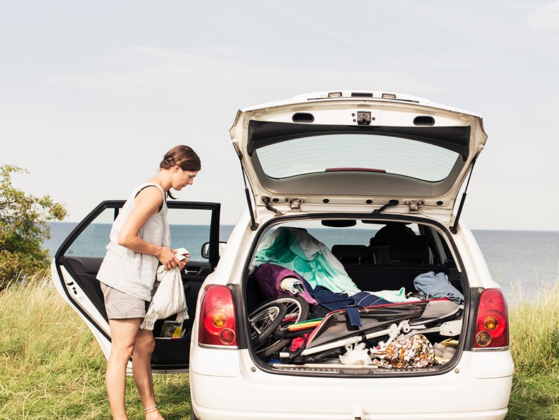 No messy trunk problem with a trunk organizer.