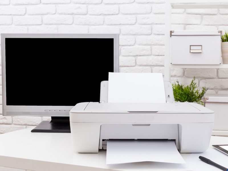 inkjet printer with ink cartridges